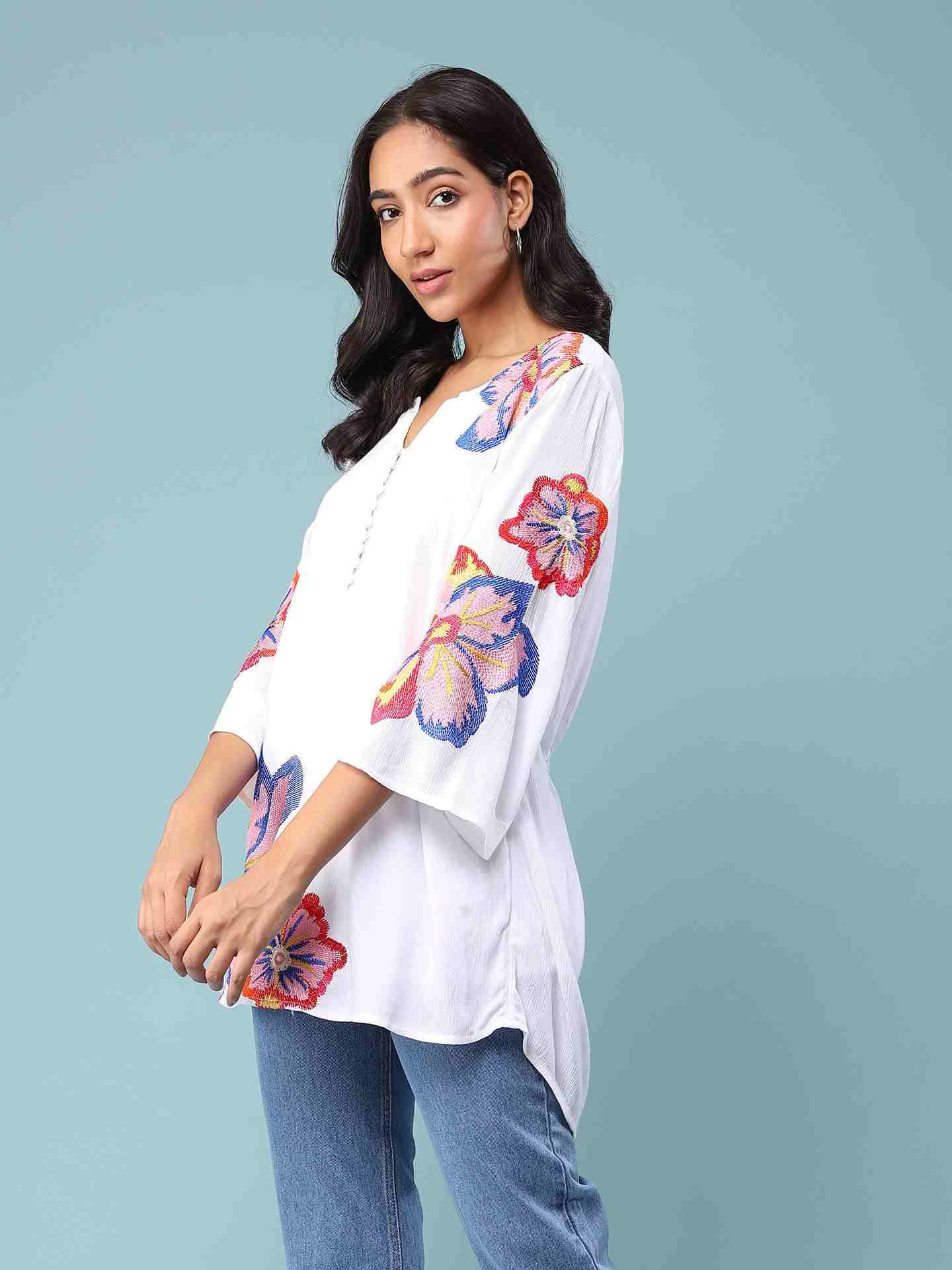 White Radhika Tunic