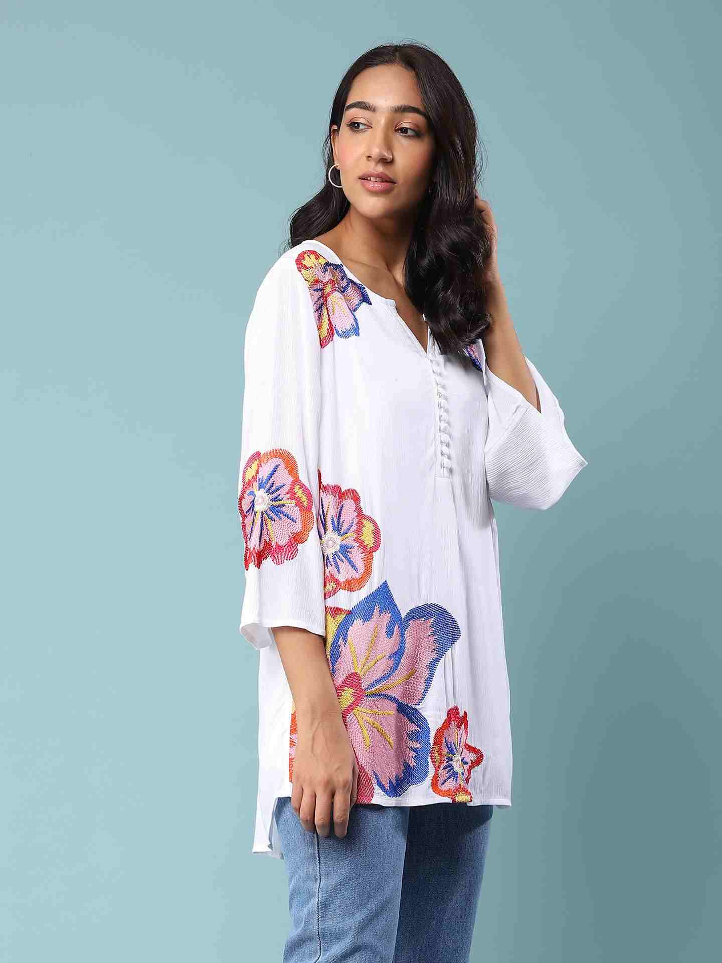 White Radhika Tunic