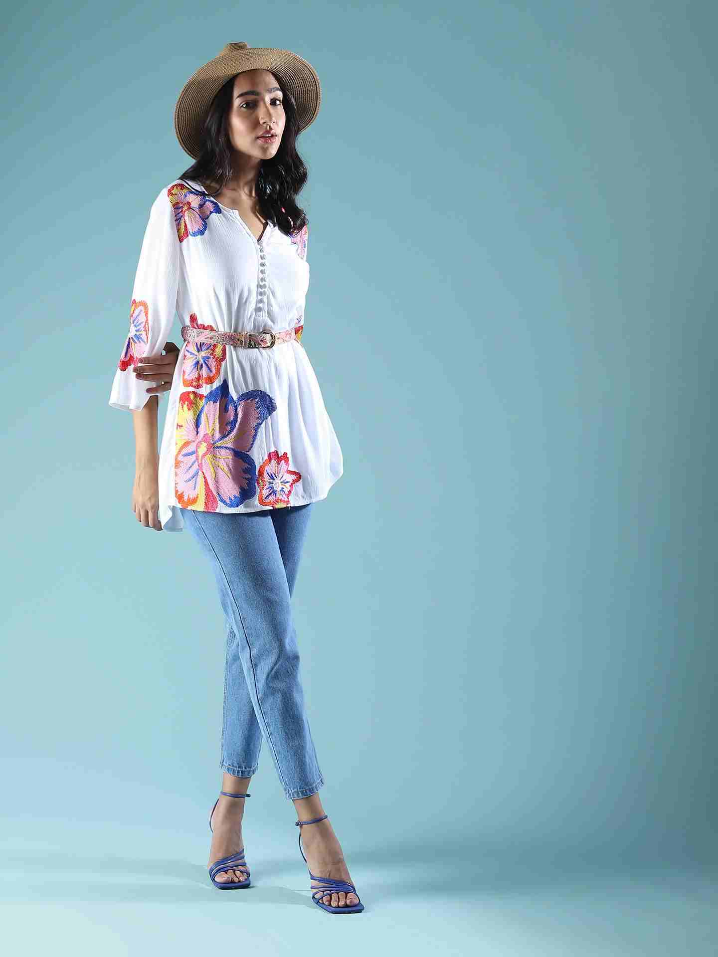 White Radhika Tunic