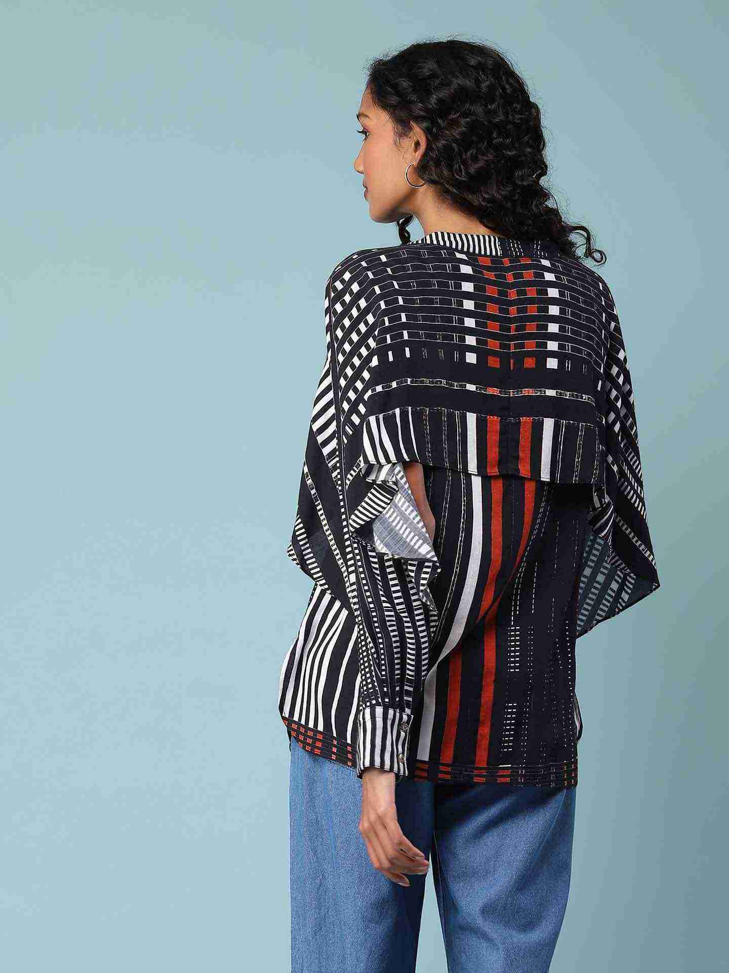 Black Stripe Affair Boxy Top