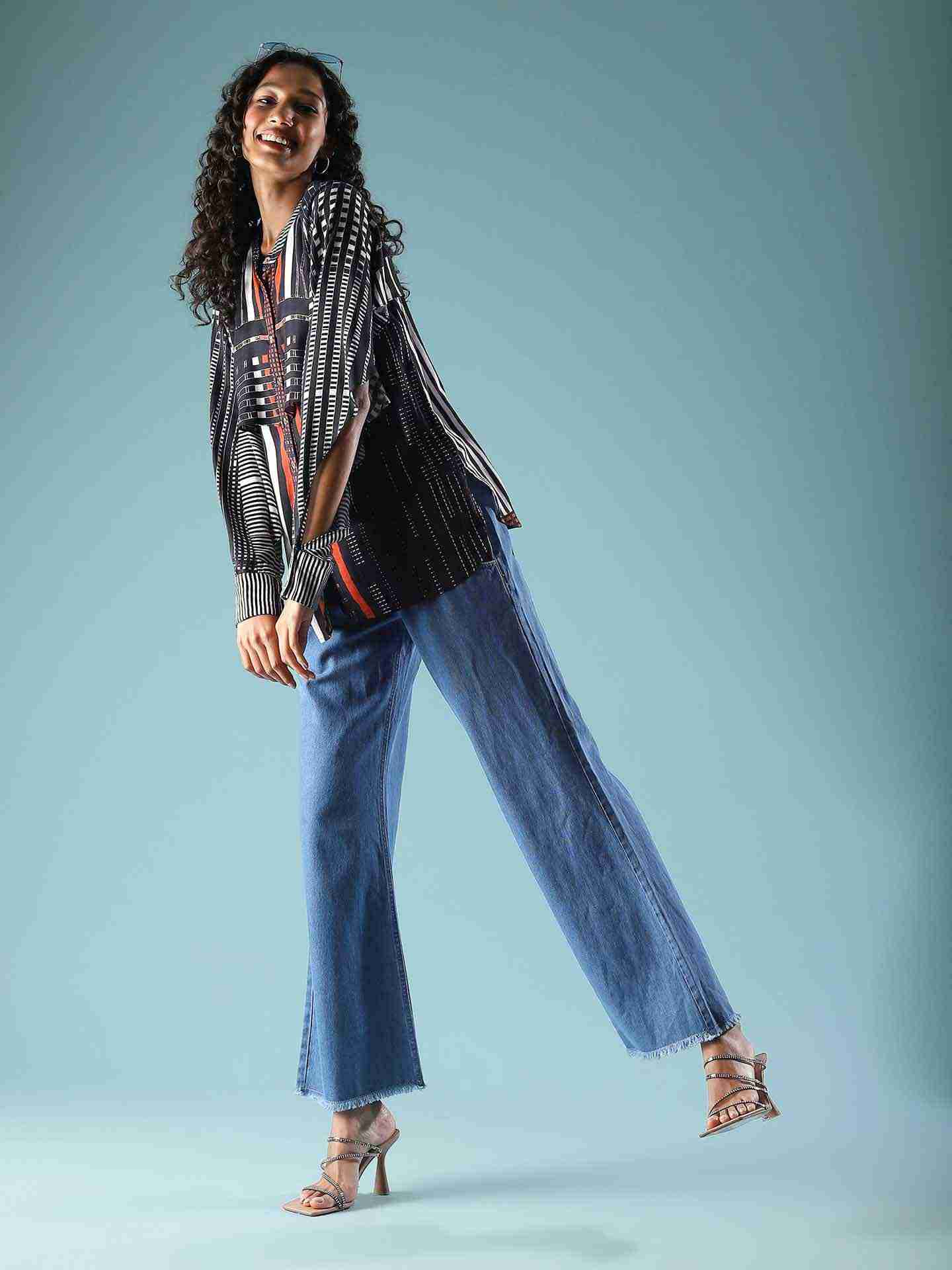 Black Stripe Affair Boxy Top