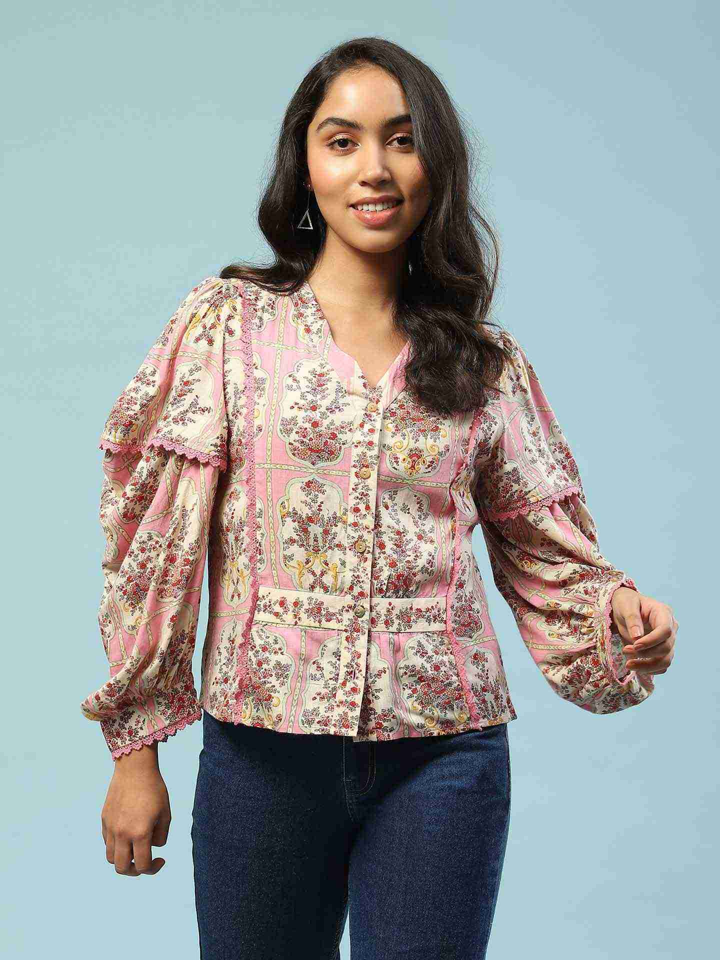 Pink Tamasvani Button-Down Top