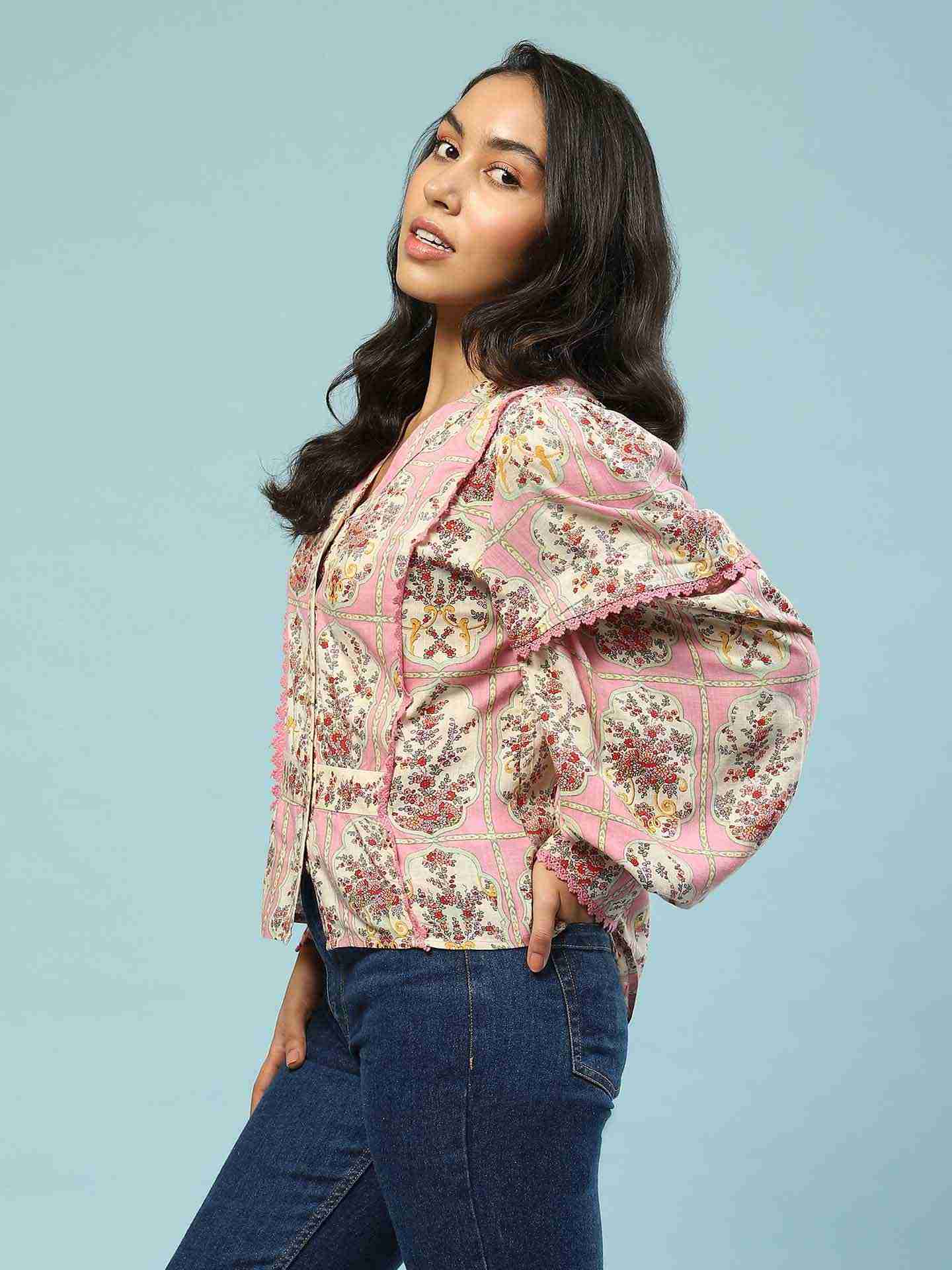 Pink Tamasvani Button-Down Top