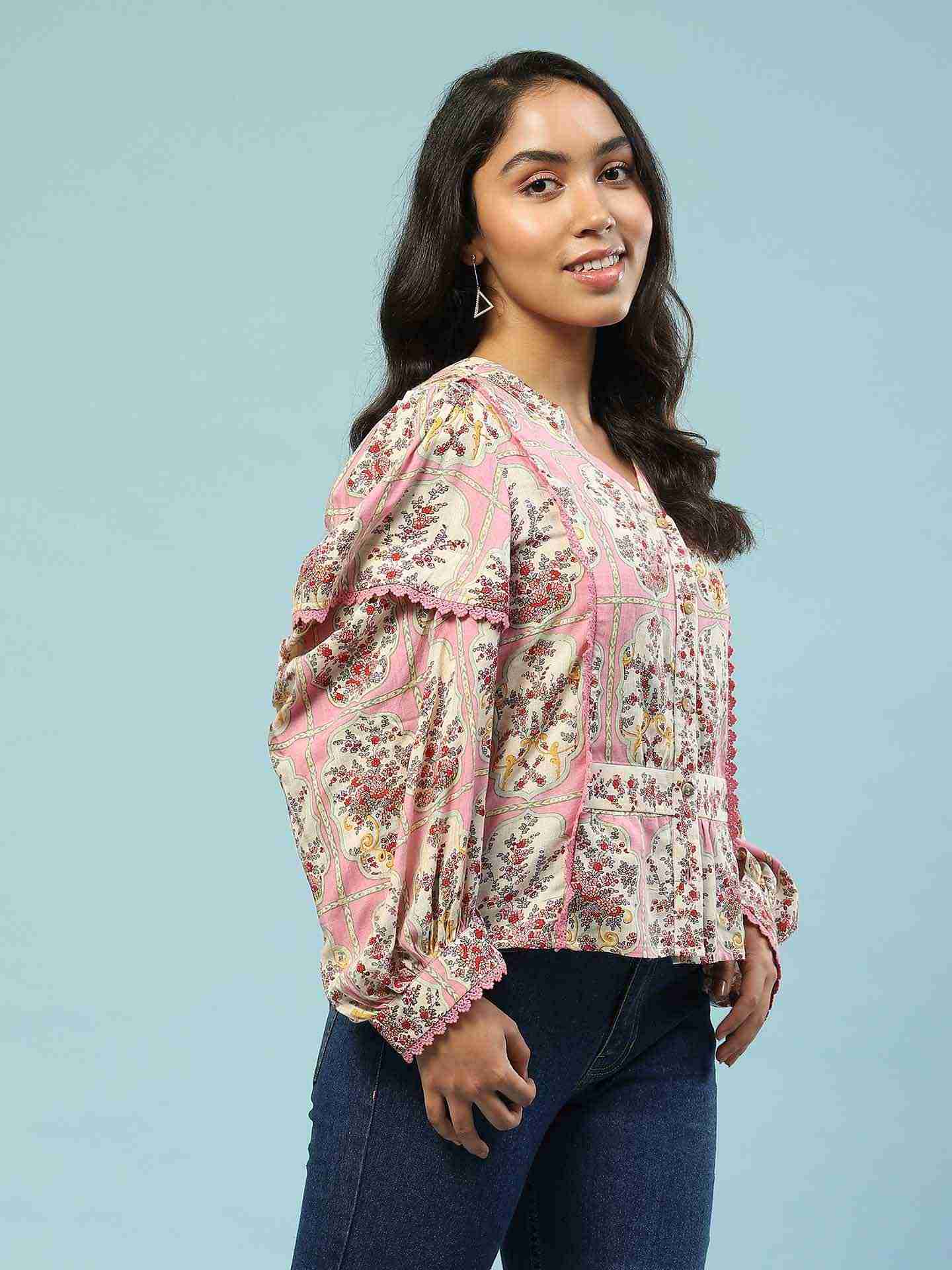 Pink Tamasvani Button-Down Top
