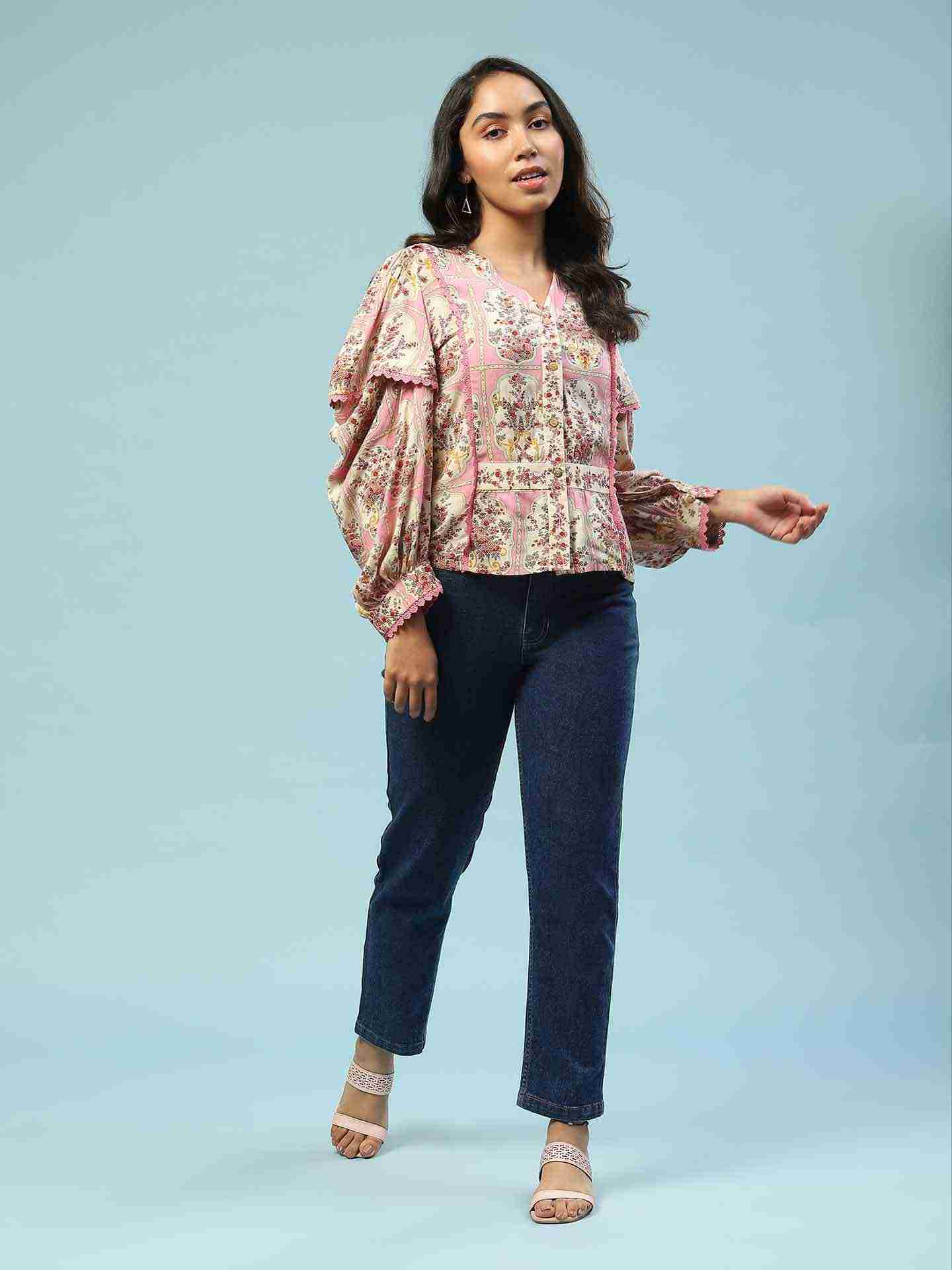Pink Tamasvani Button-Down Top
