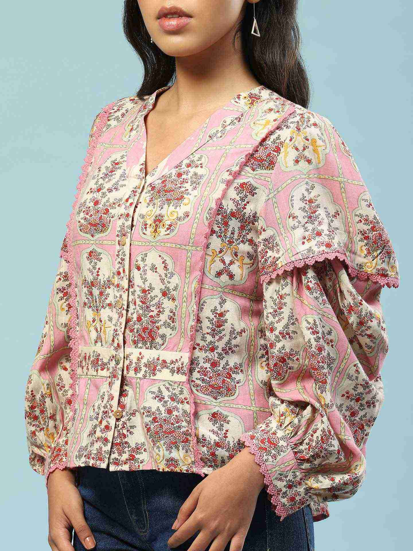 Pink Tamasvani Button-Down Top