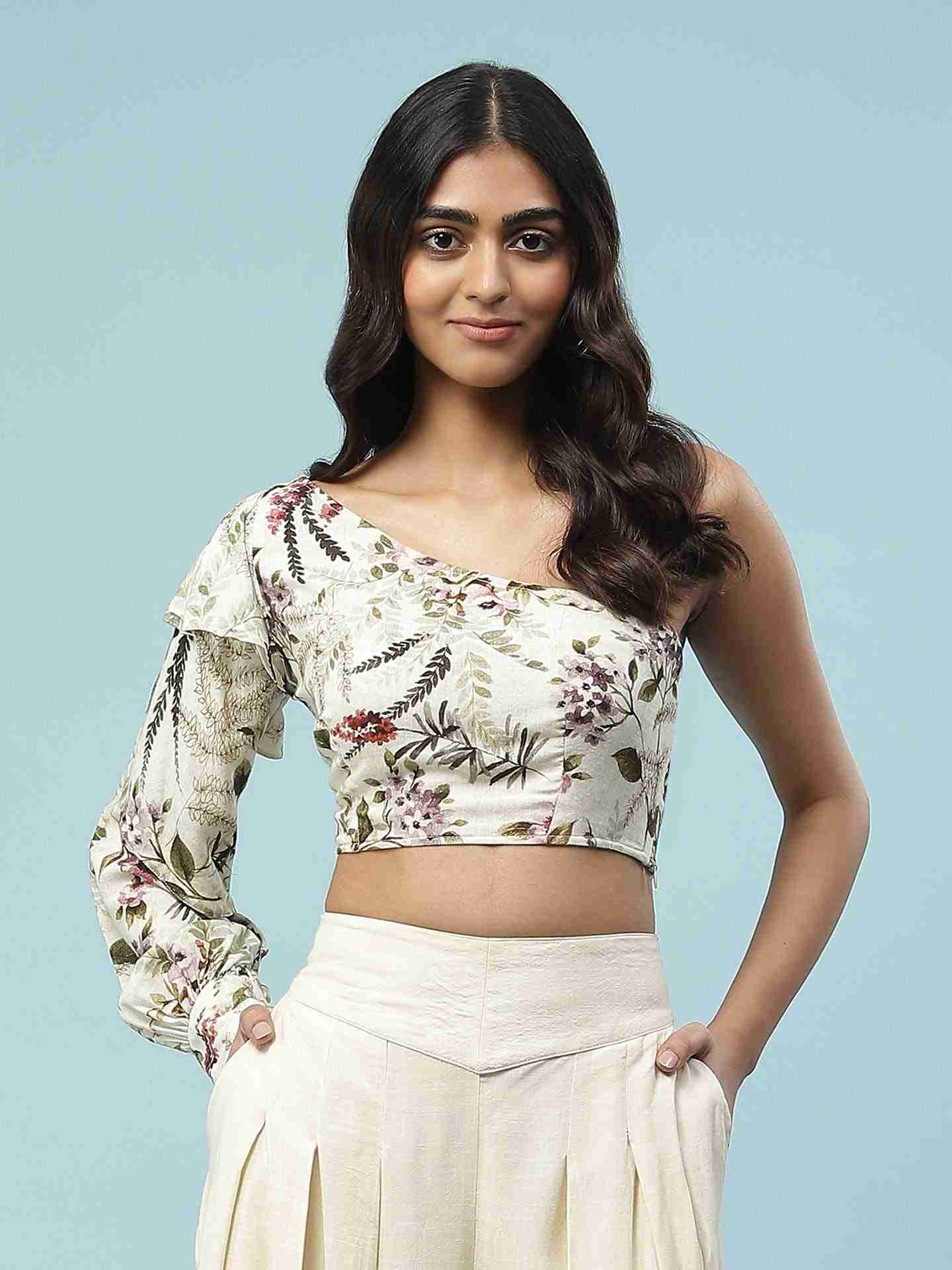 Off White Amaltas Crop Top
