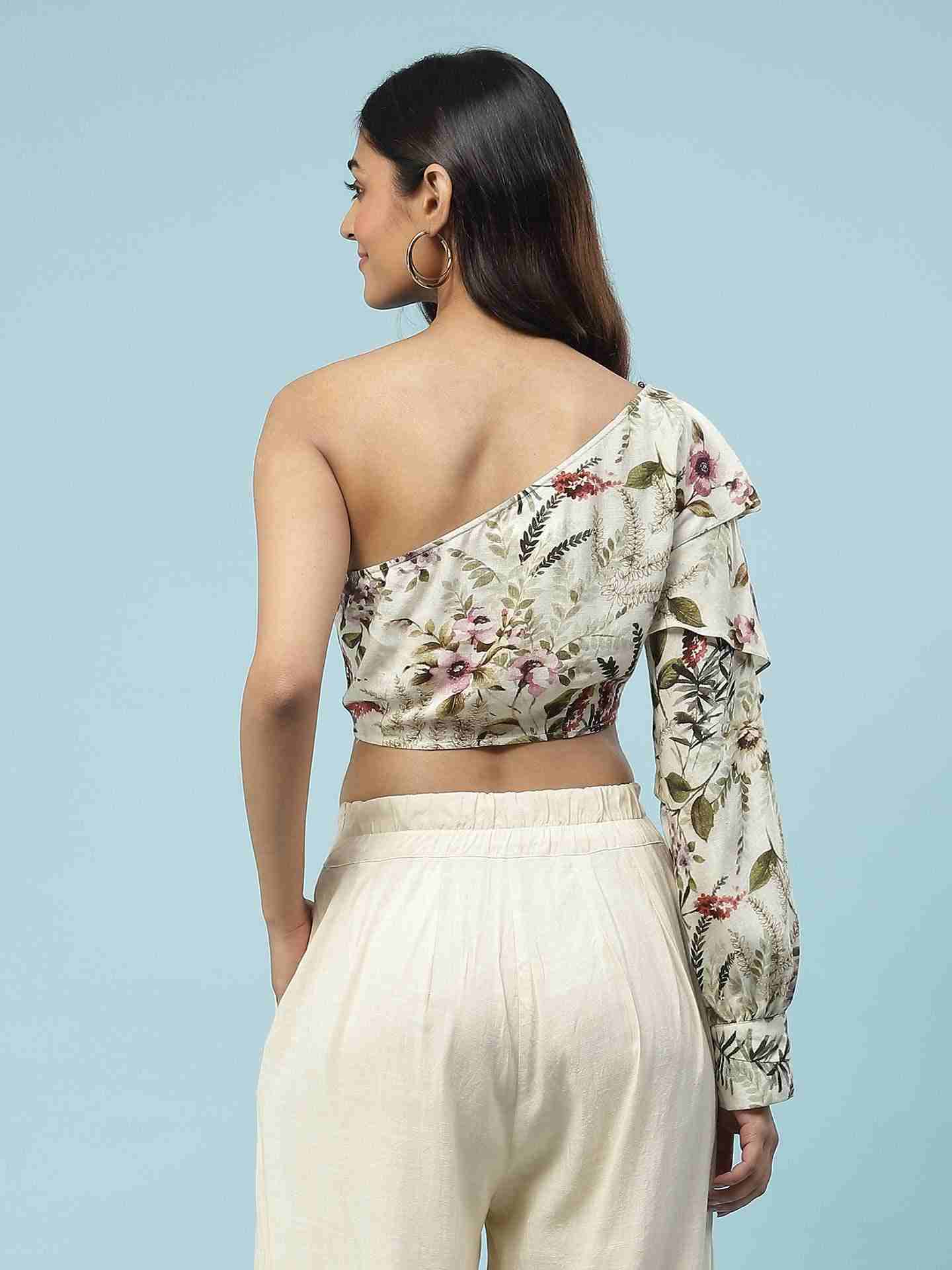 Off White Amaltas Crop Top