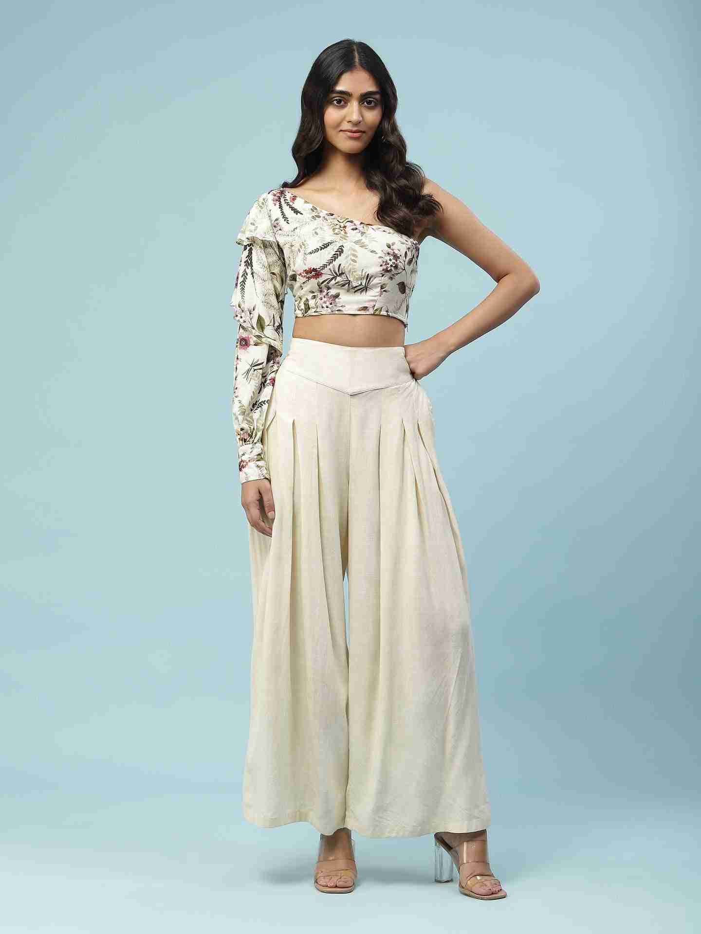 Off White Amaltas Crop Top