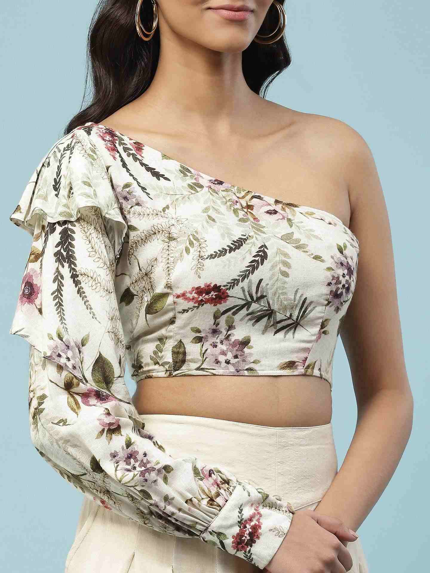 Off White Amaltas Crop Top