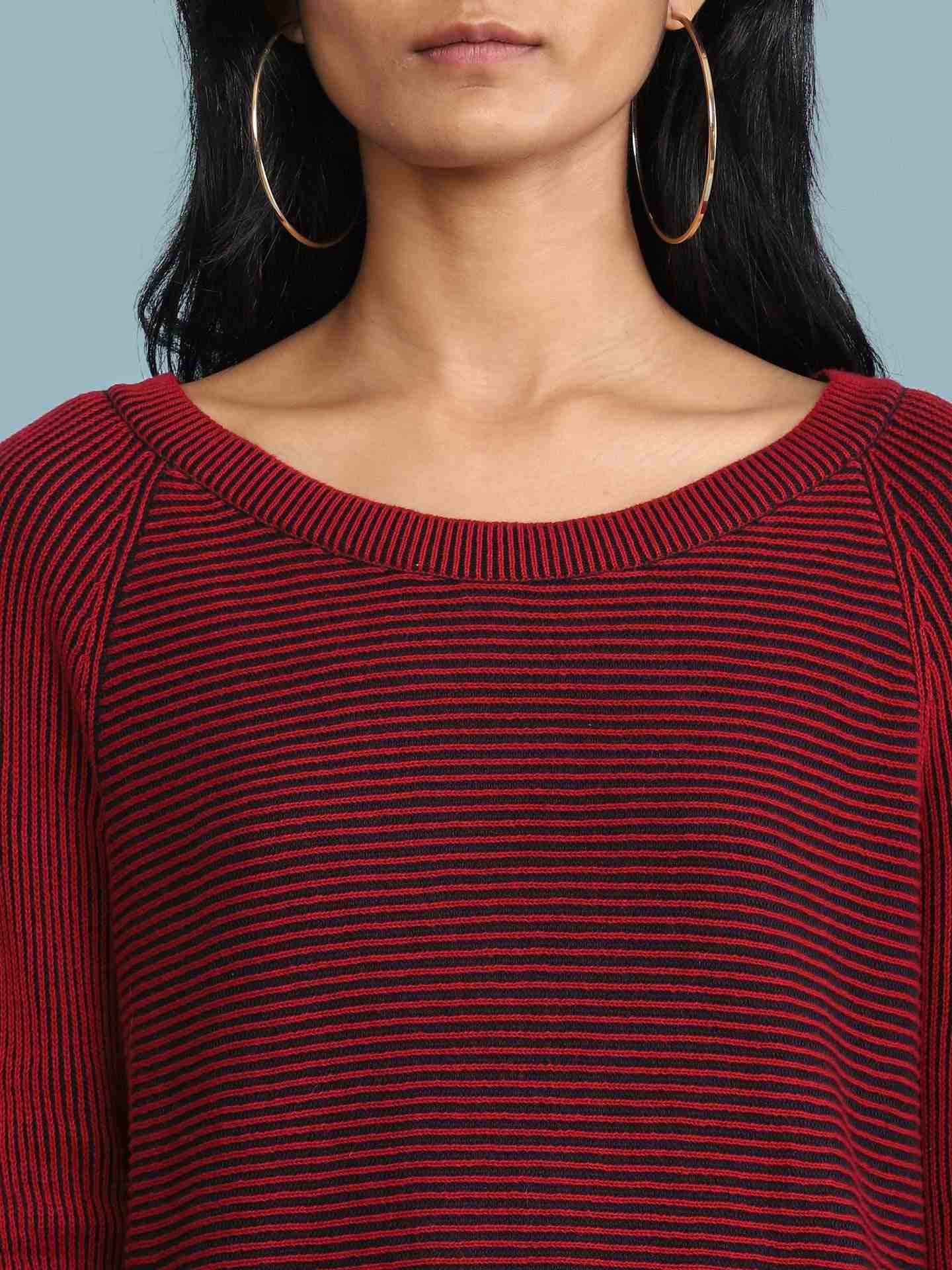 Red Winter Solid Sweater