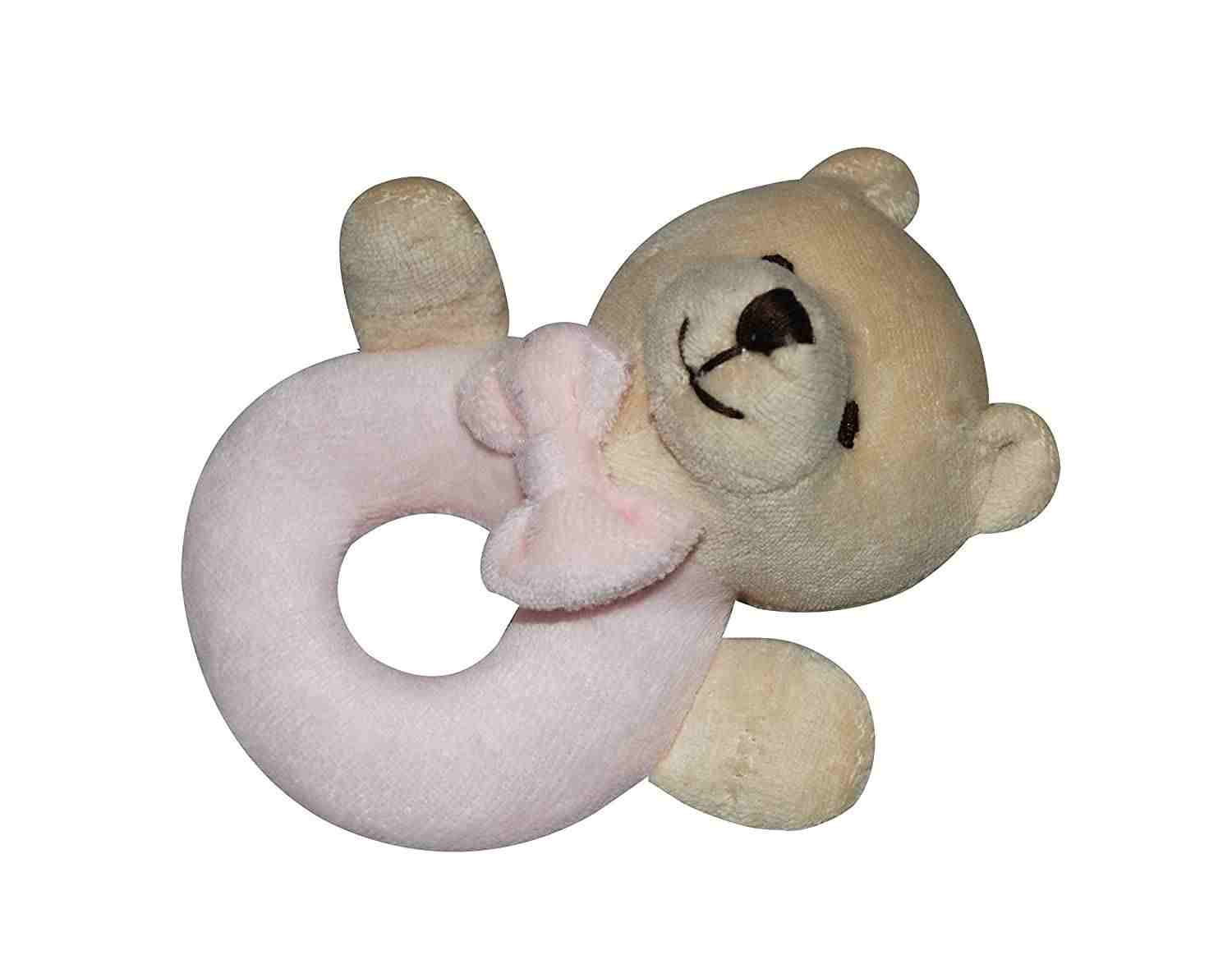 Abracadabra Bear Ring Rattle - Pink