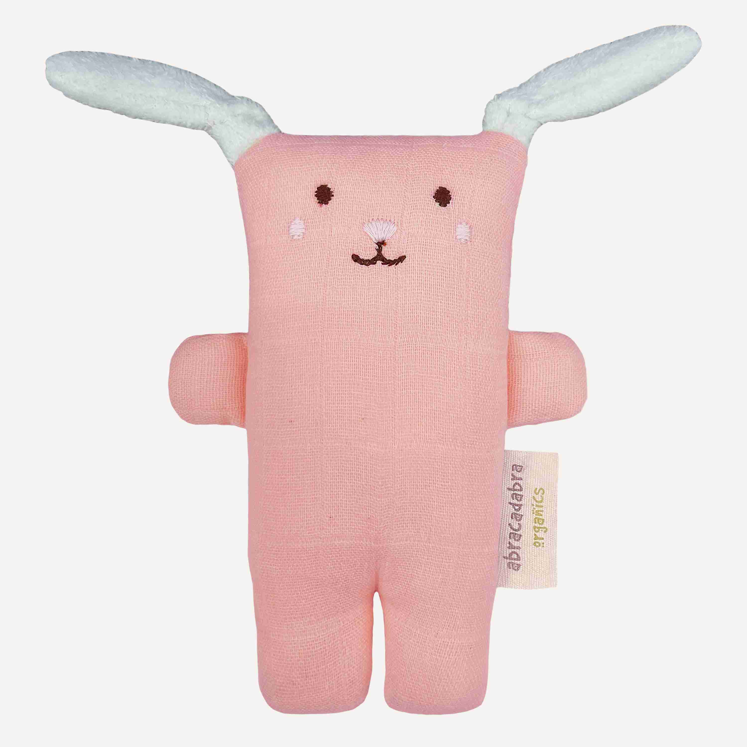 Abracadabra Organics Collectible Bunny Cuddle Toy - Pink