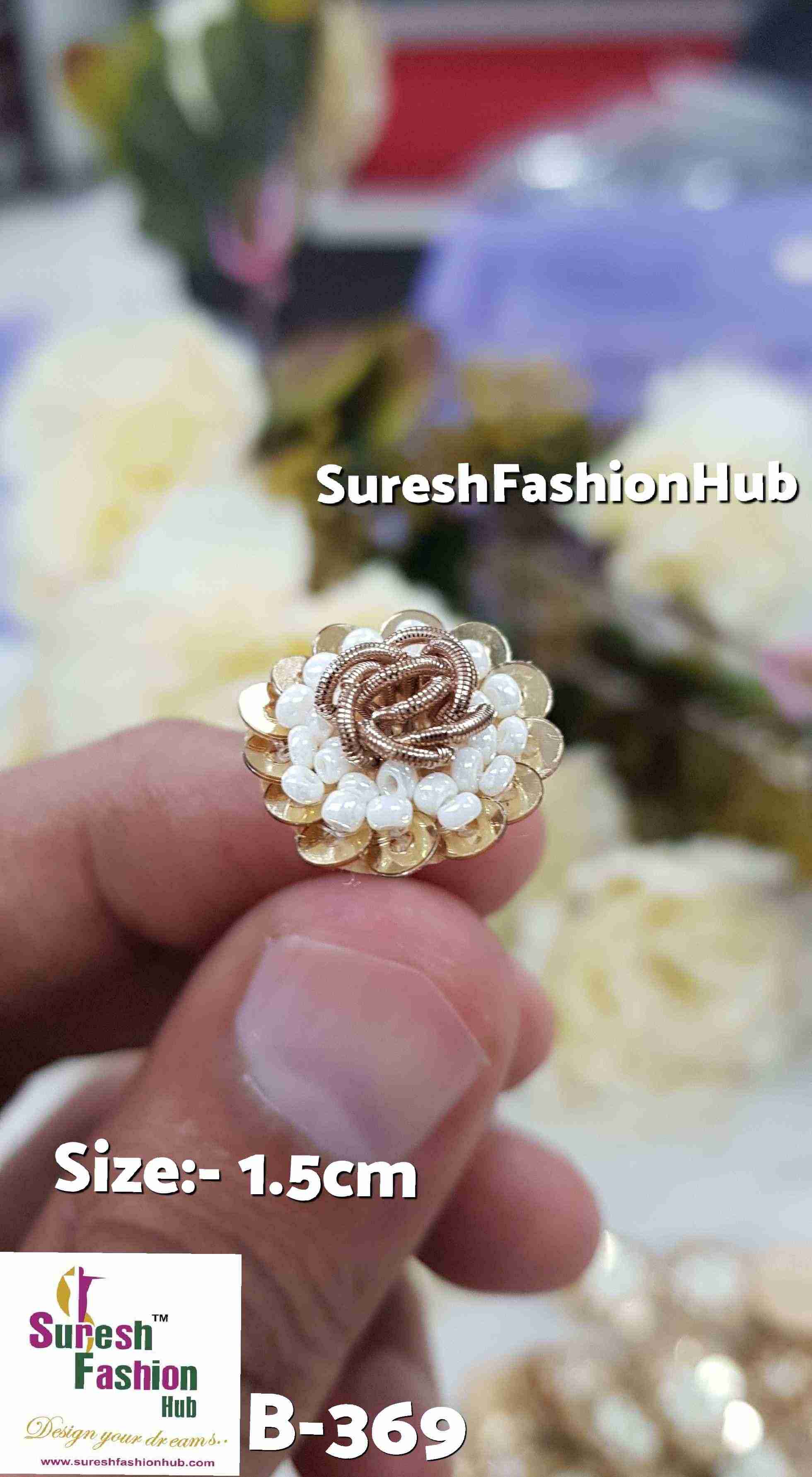 Pearl and Zardosi Handmade Buttis