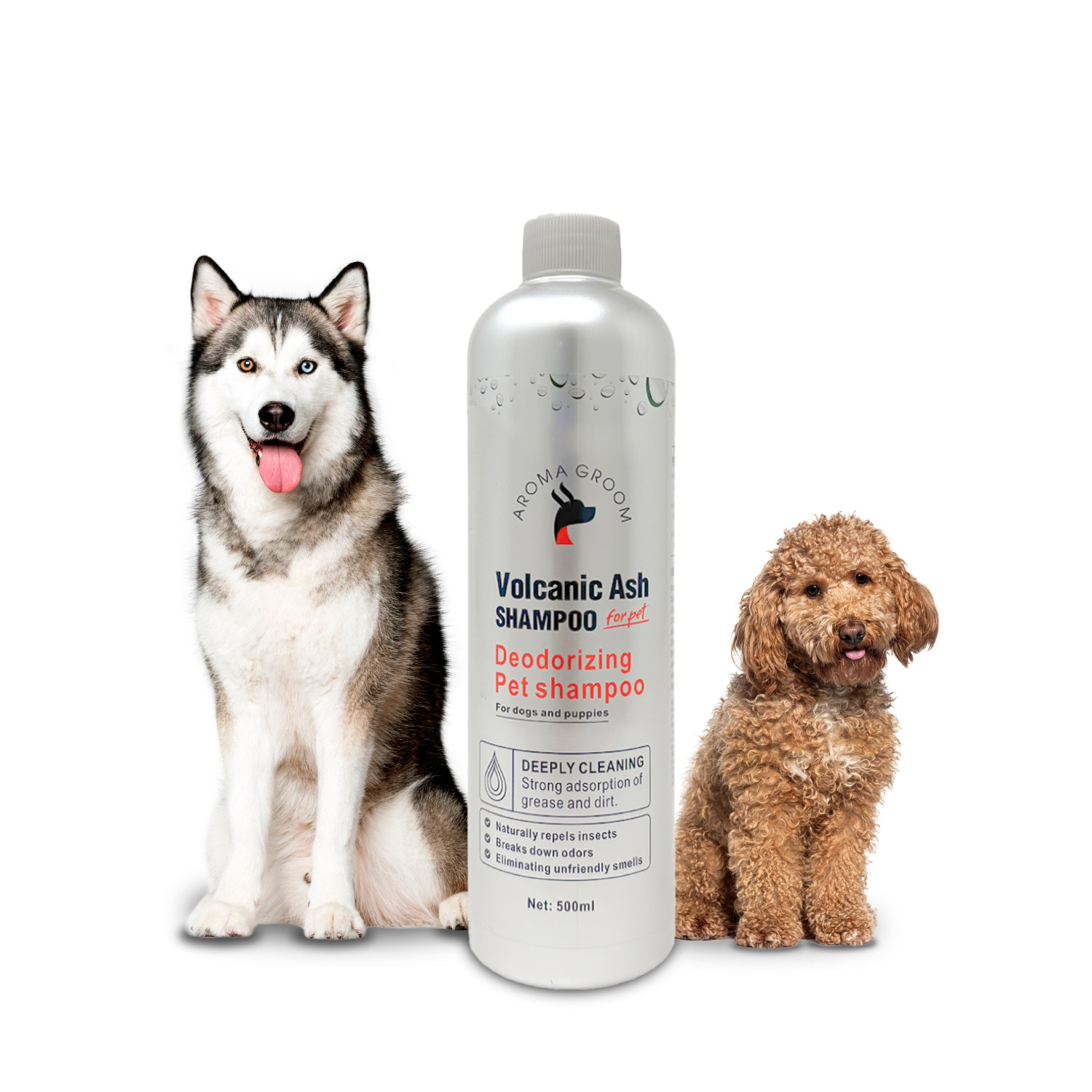 Aroma Groom Volcanic Ash Deodrizing Shampoo, 500 ml