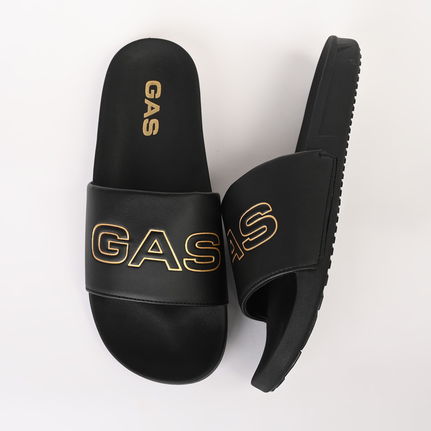 GAS | Men's SlideShift Black Slides|2