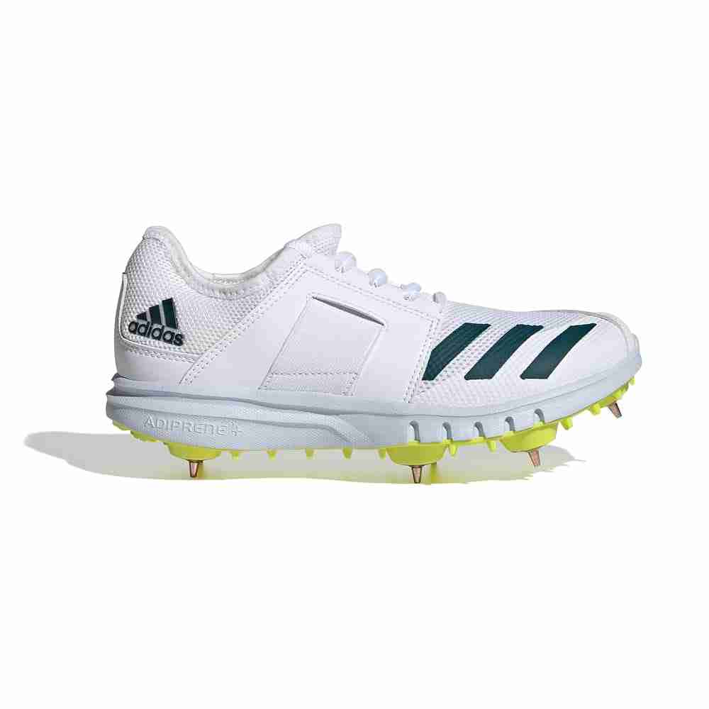 adidas kids boys howzat spike junior 20 shoes- white