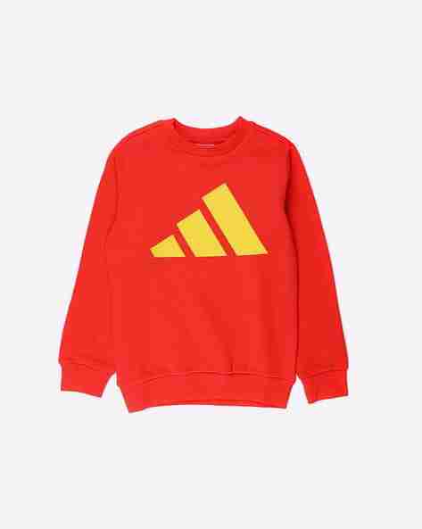 Adidas Kids Full Sleeves Sweatshirts Female Printed-Pack Of 1-Red