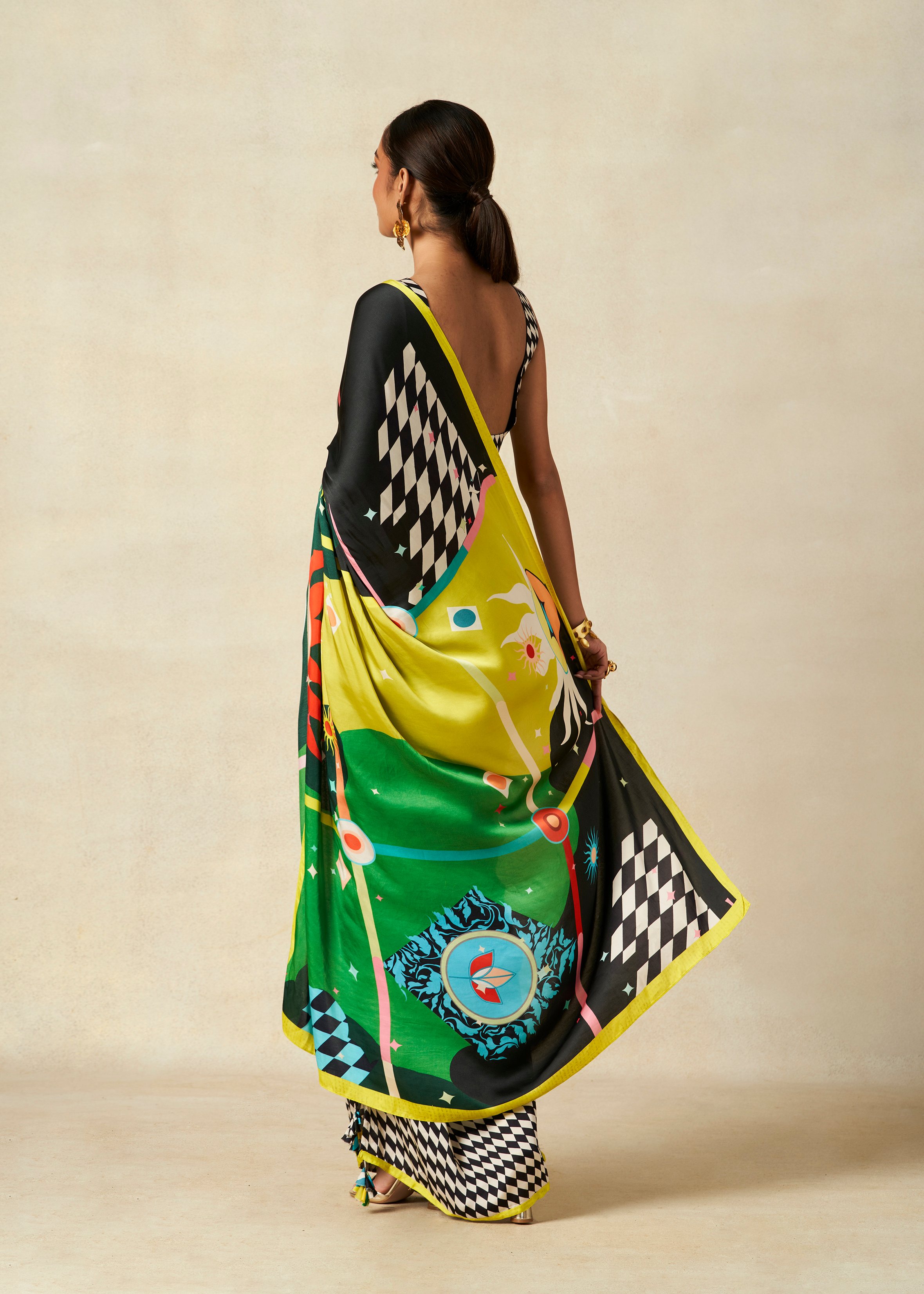 Printed Draped Saree​