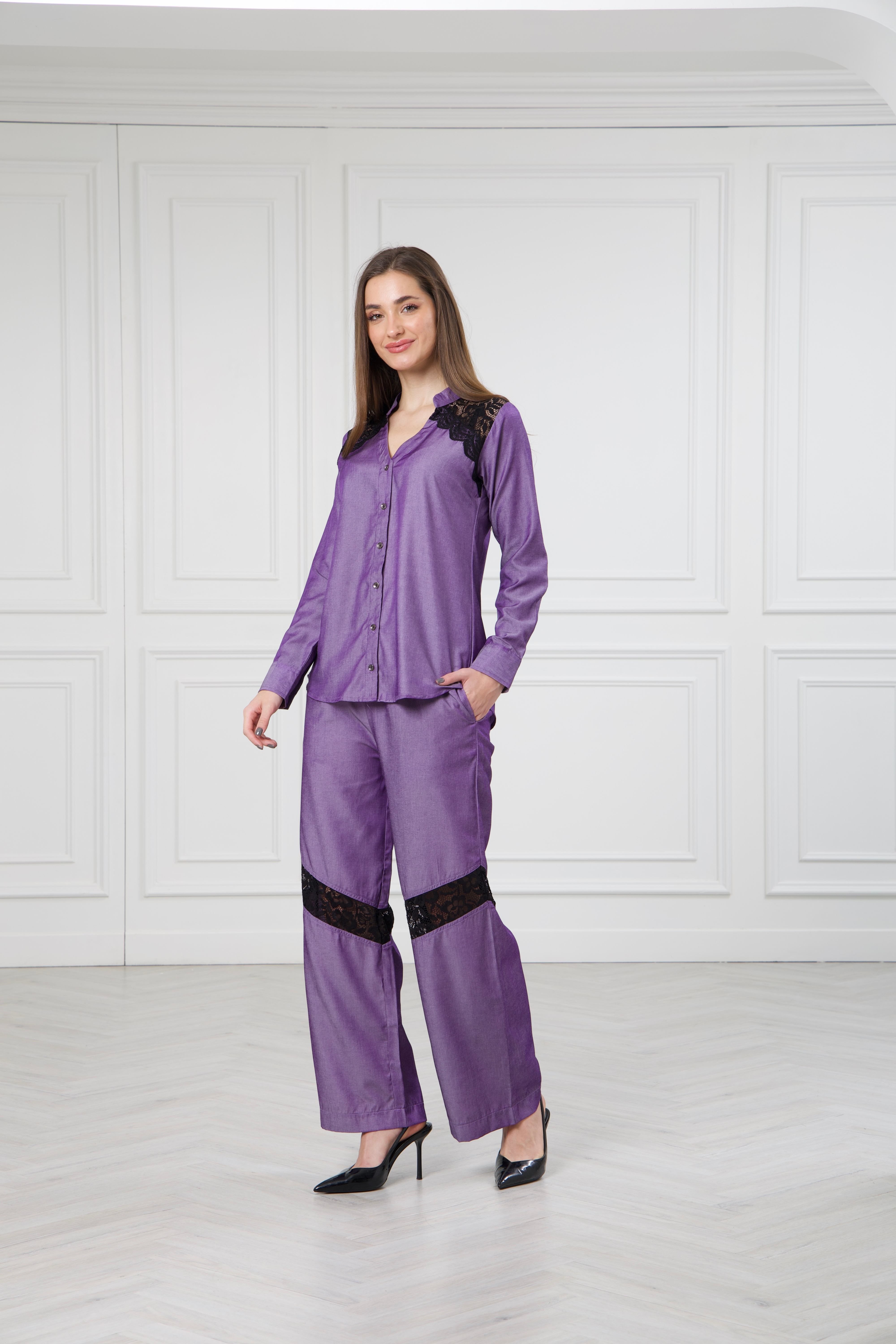 Purple lace coord