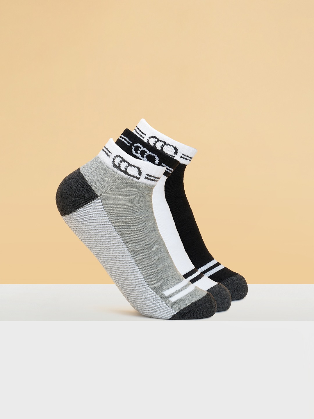 Ajile Multicoloured Sports Socks - Pack of 3