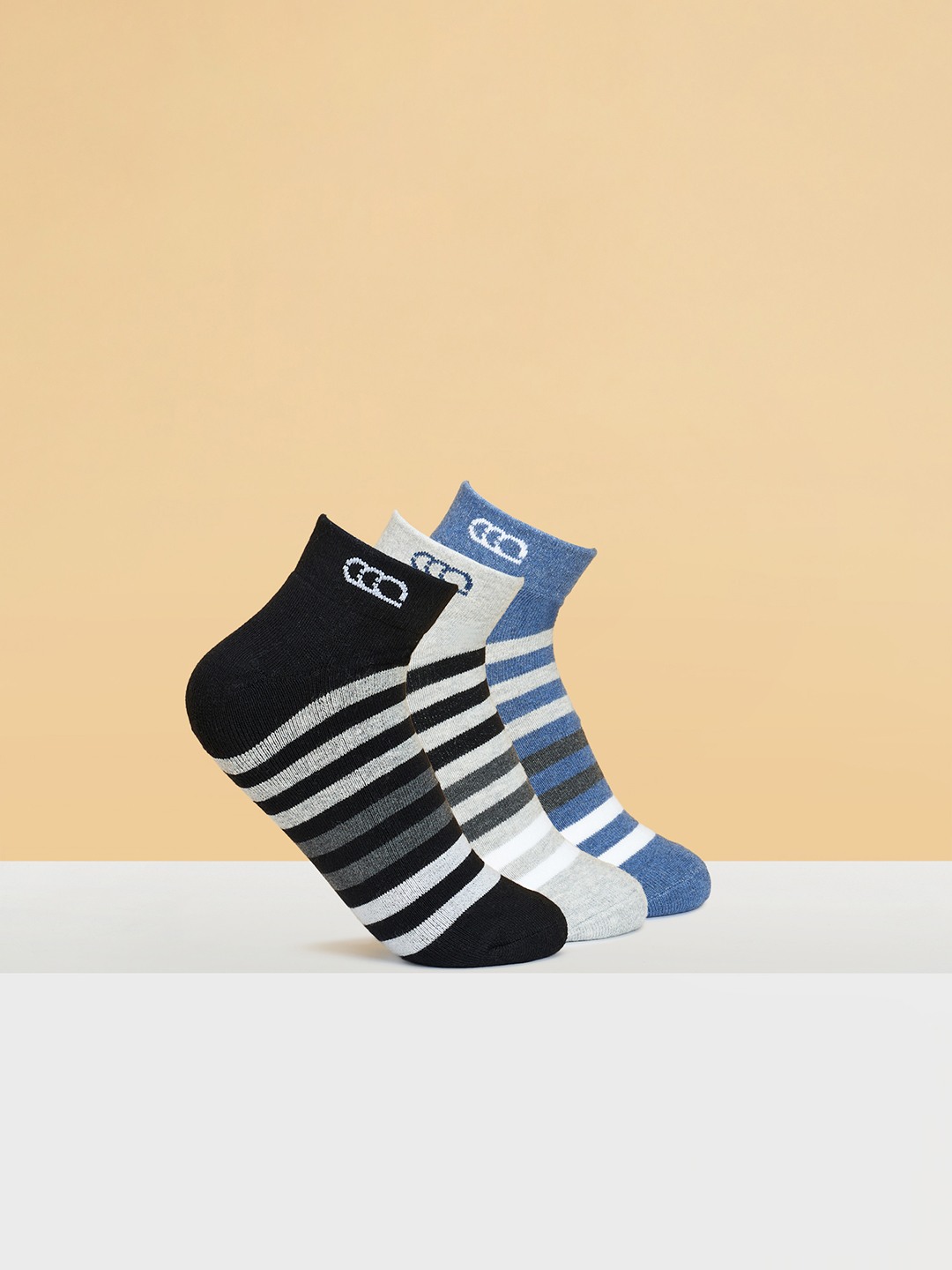 Ajile Multicoloured Sports Socks - Pack of 3