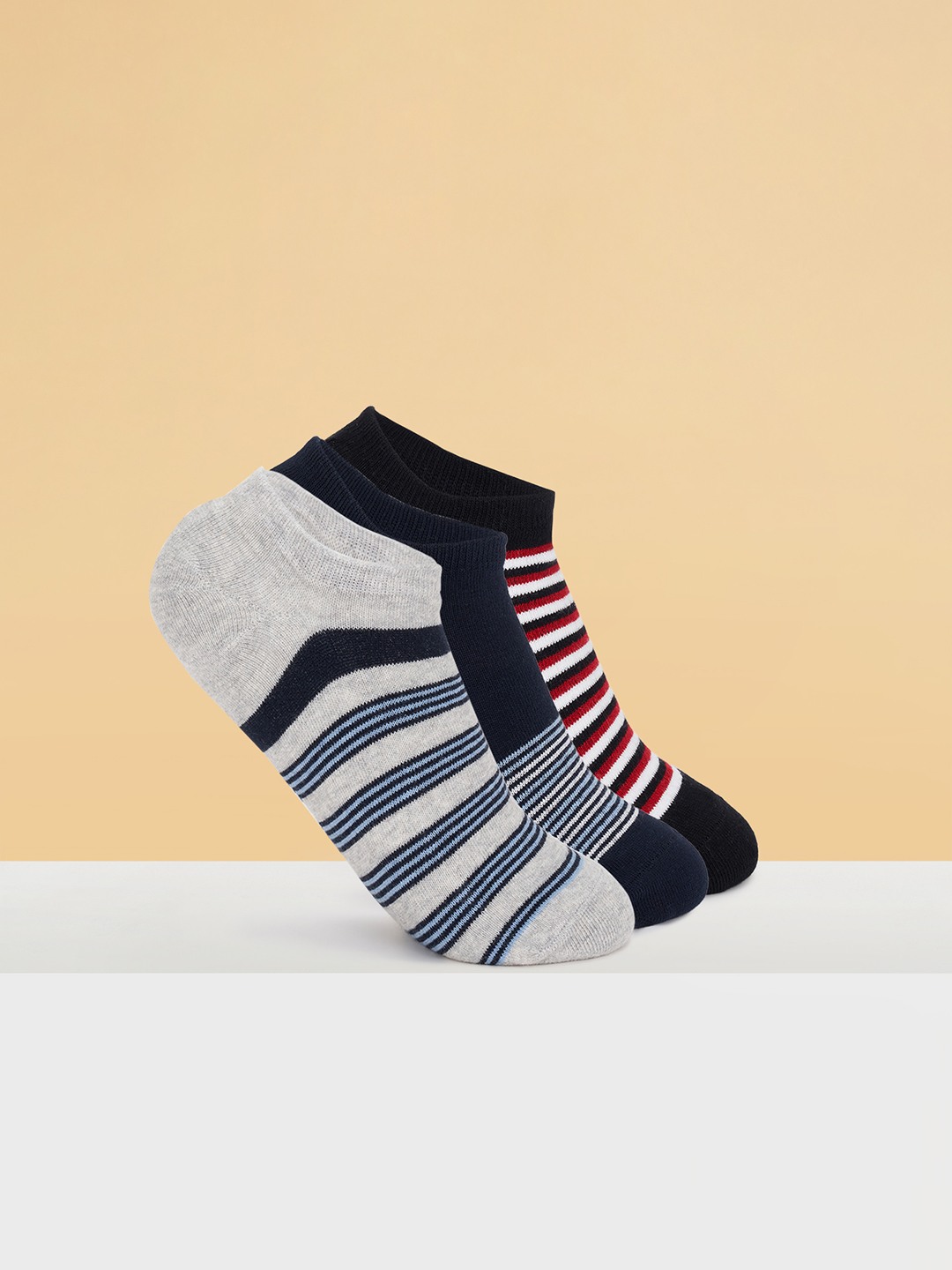 Ajile Multicoloured Sports Socks - Pack of 3