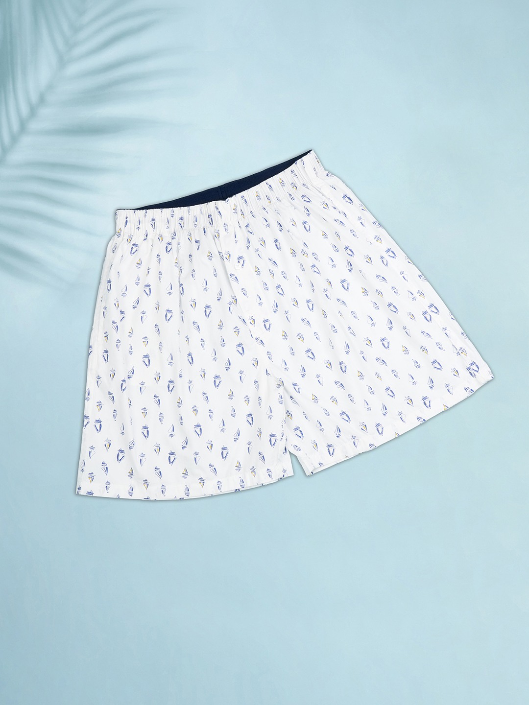 White Sailboat Print Breezy Boxers