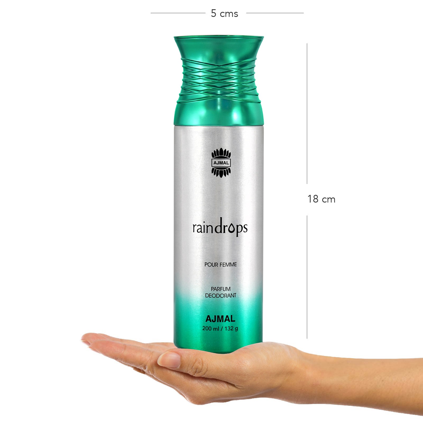 Ajmal Raindrops Perfume Deodorant 200ml Pack of 6 Gift For Women