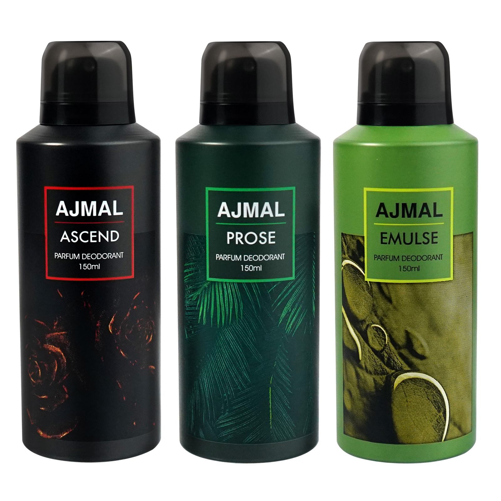 Ajmal Ascend, Prose and Emulse Deodorant Perfume 150ML Each Long Lasting Spray Party Wear Gift For Men and Women Online Exclusive