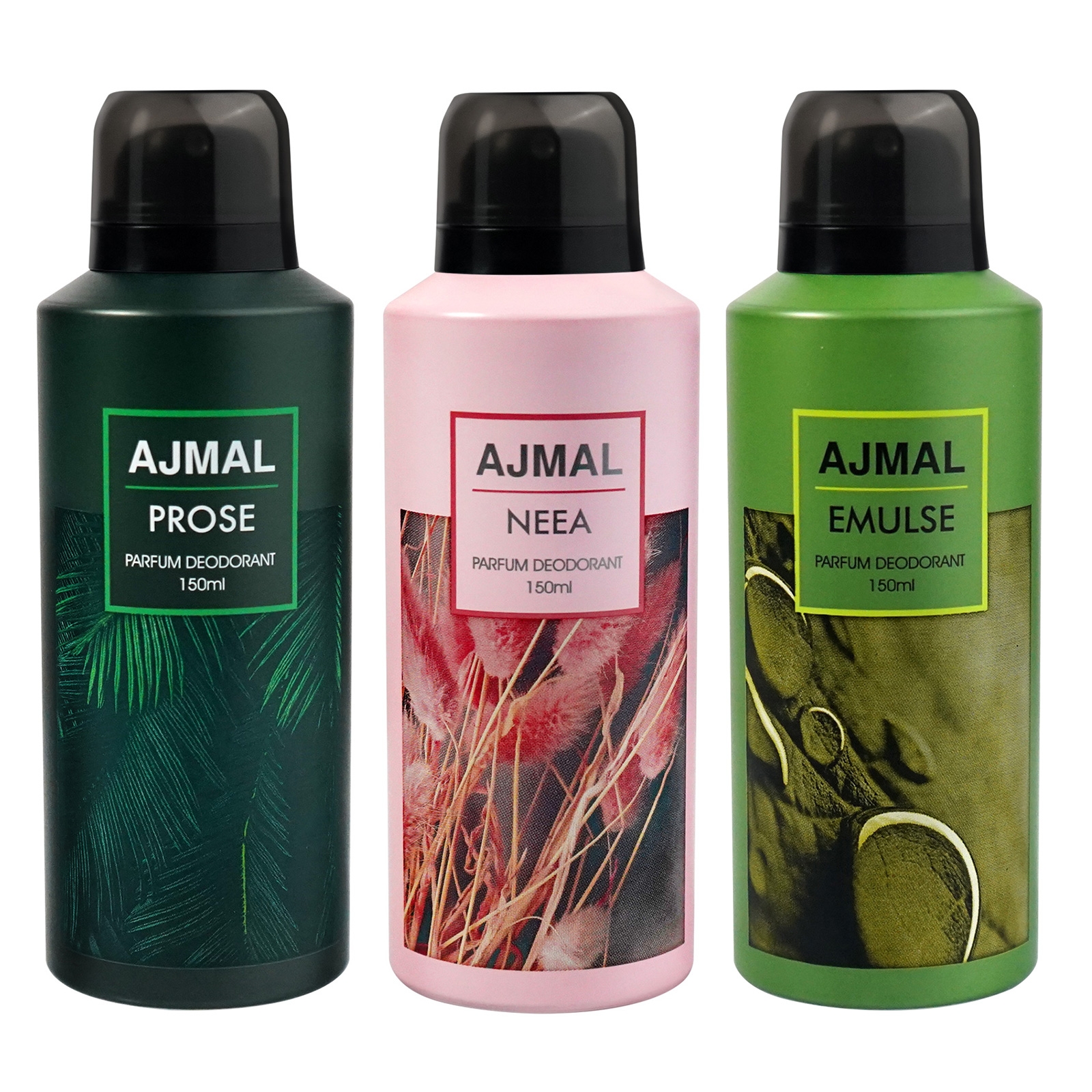Ajmal | Ajmal Prose, Neea and Emulse Deodorant Perfume 150ML Each Long Lasting Spray Party Wear Gift For Men and Women Online Exclusive 0