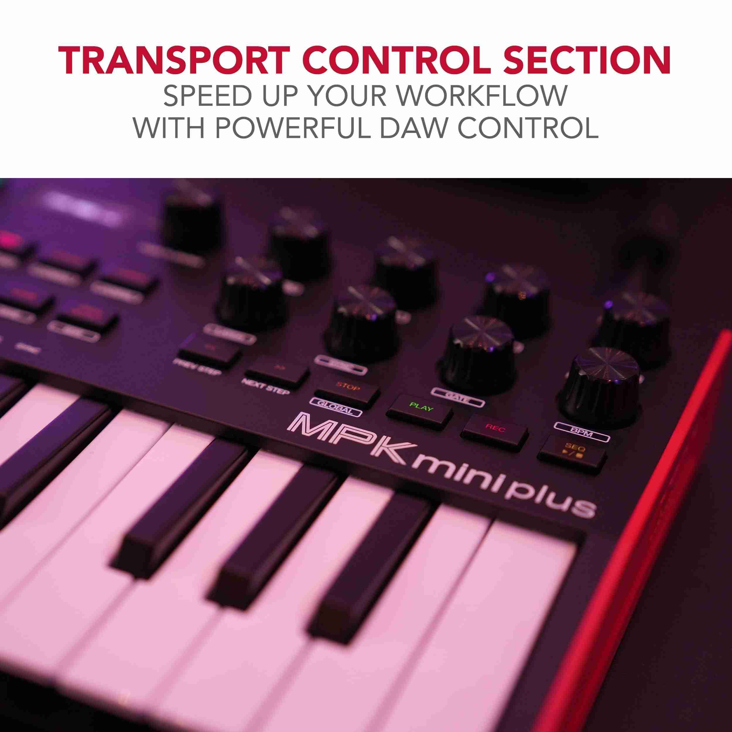 لوحة مفاتيح MIDI USB من Akai MPK MINI PLUS ذات 37 مفتاحًا 6