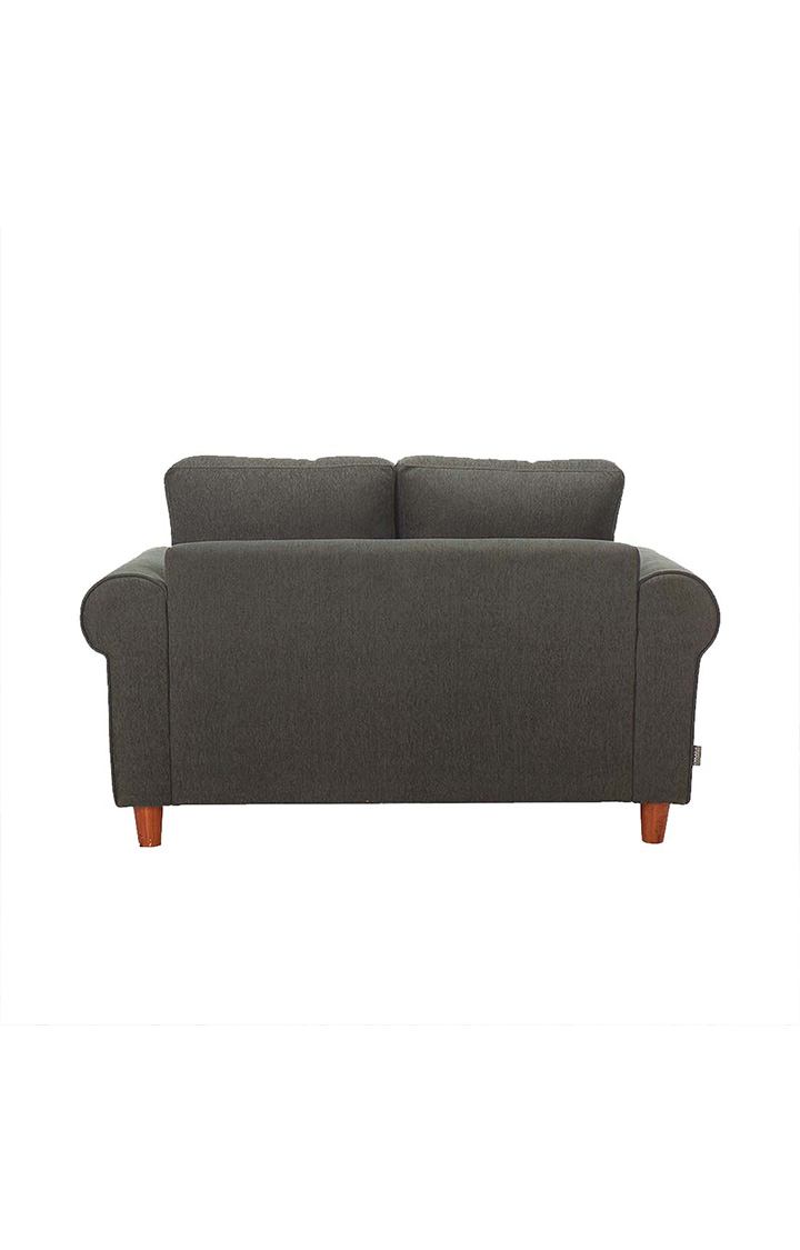 neudot Melody Sofa for Living Room |2 Persons Sofa|Premium Fabric with Padded Cushioned Armrest | Solid Wood Frame|2 Seater in Slate Grey Color