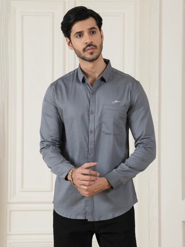 ALBION MENS HORIZON GREY SHIRT