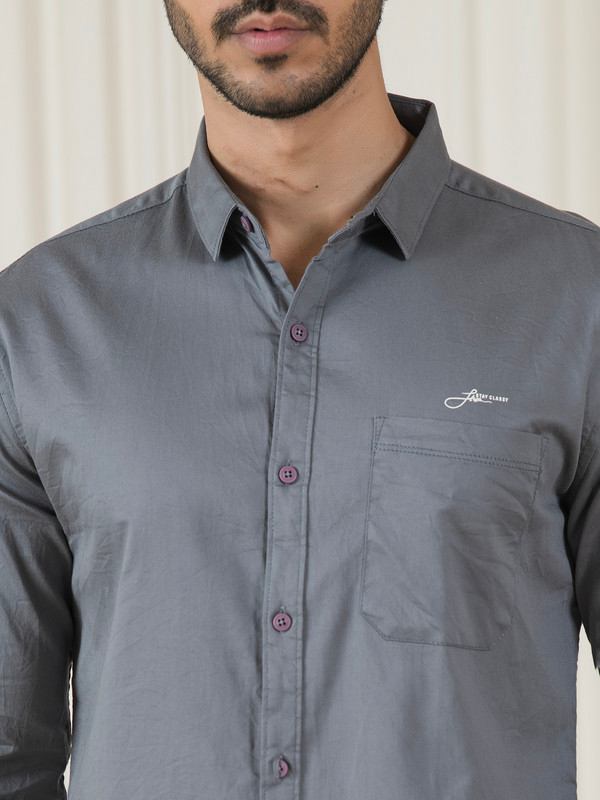 ALBION MENS HORIZON GREY SHIRT