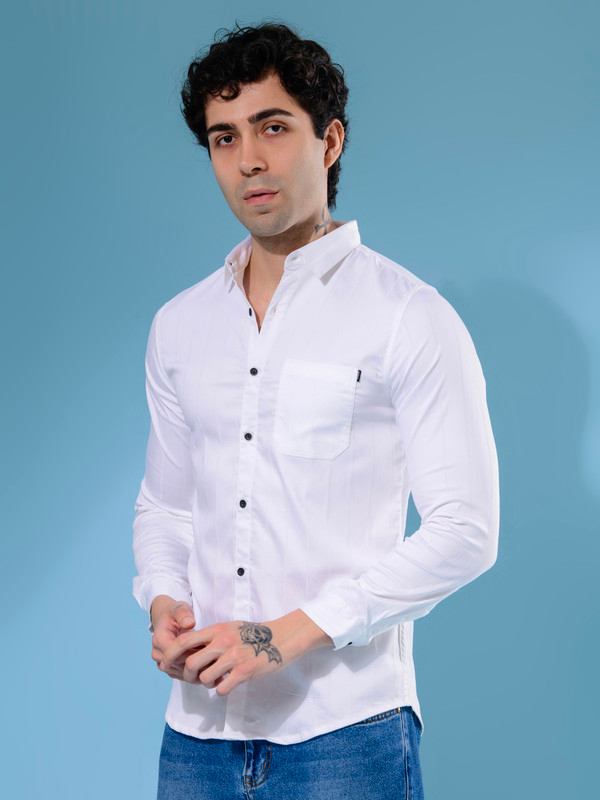 ALBION MENS HORIZON WHITE SHIRT