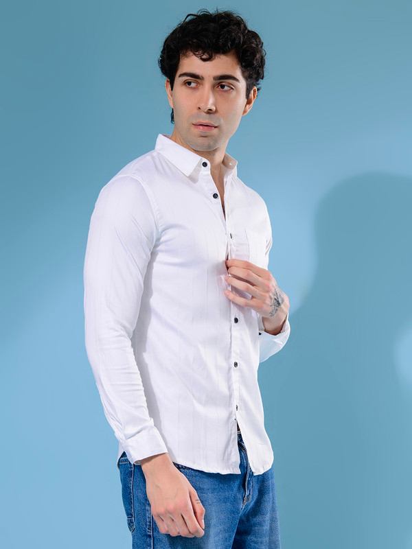 ALBION MENS HORIZON WHITE SHIRT