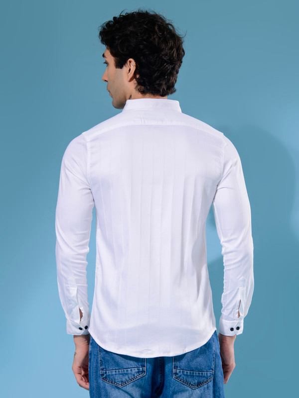 ALBION MENS HORIZON WHITE SHIRT
