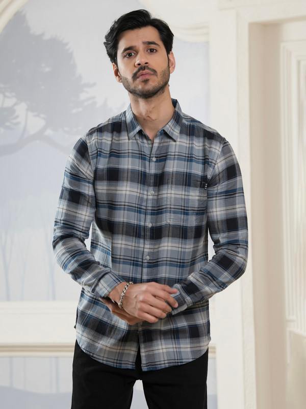 ALBION MENS HORIZON GREY SHIRT