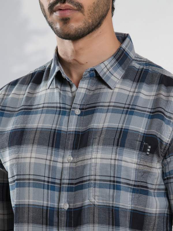 ALBION MENS HORIZON GREY SHIRT