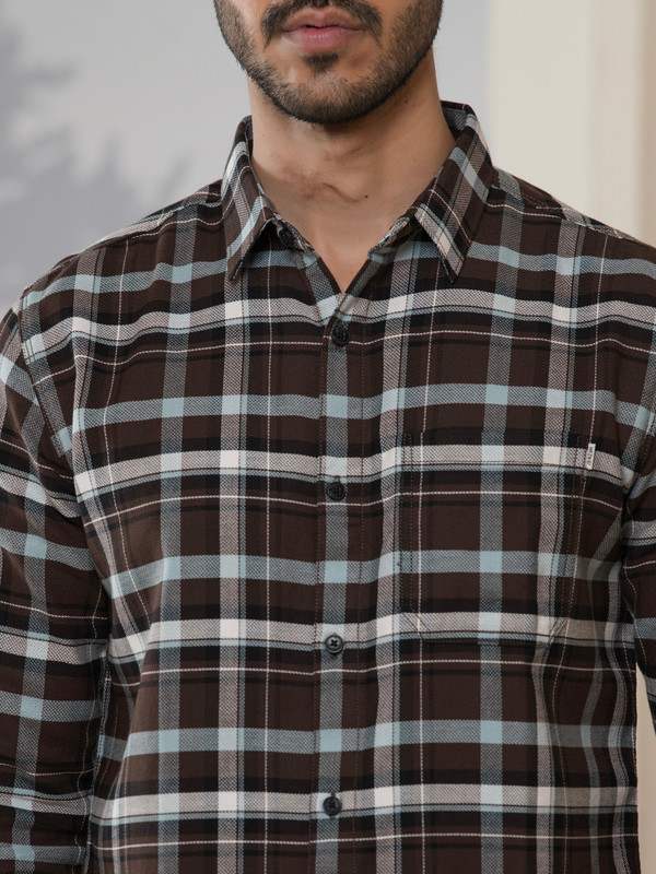 ALBION MENS HORIZON BROWN SHIRT