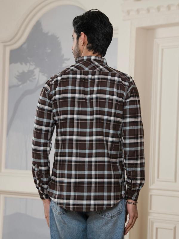 ALBION MENS HORIZON BROWN SHIRT
