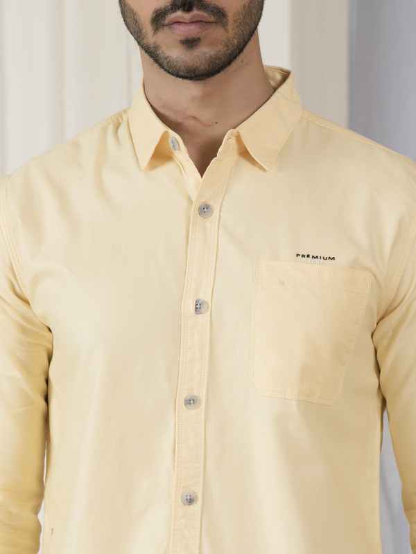 ALBION MENS HORIZON YELLOW SHIRT
