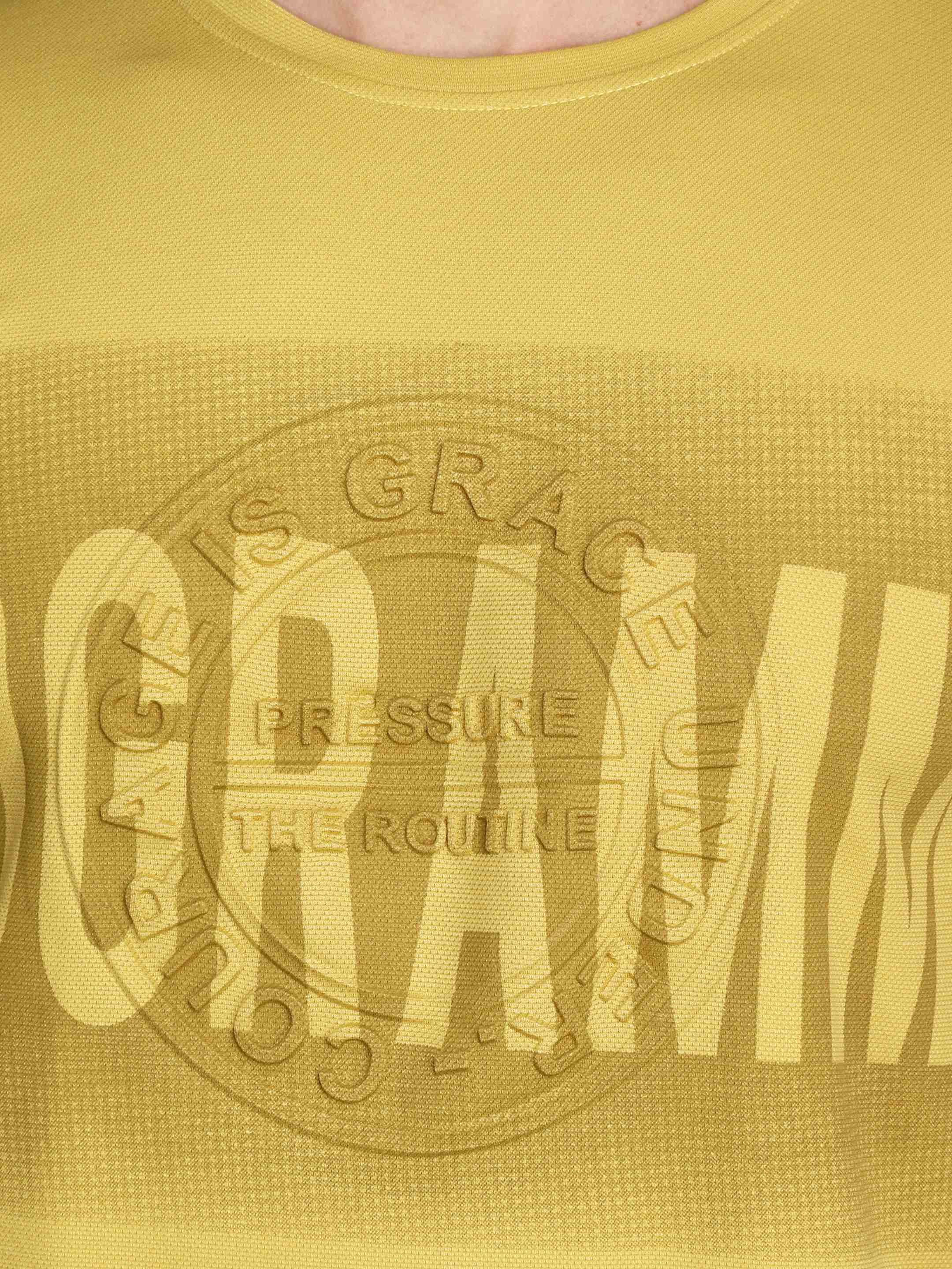 Albion Mens Jaini Yellow T-Shirt