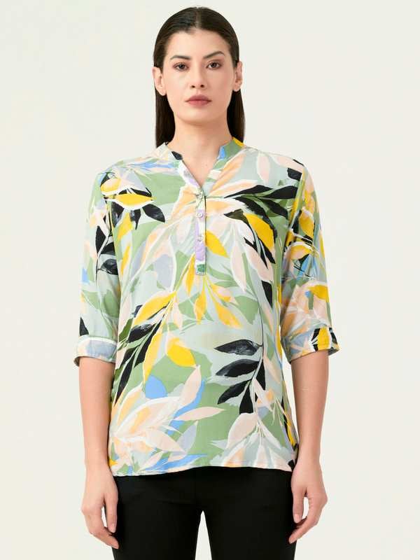 Albion Women Smart Premium Multi Blouson Top