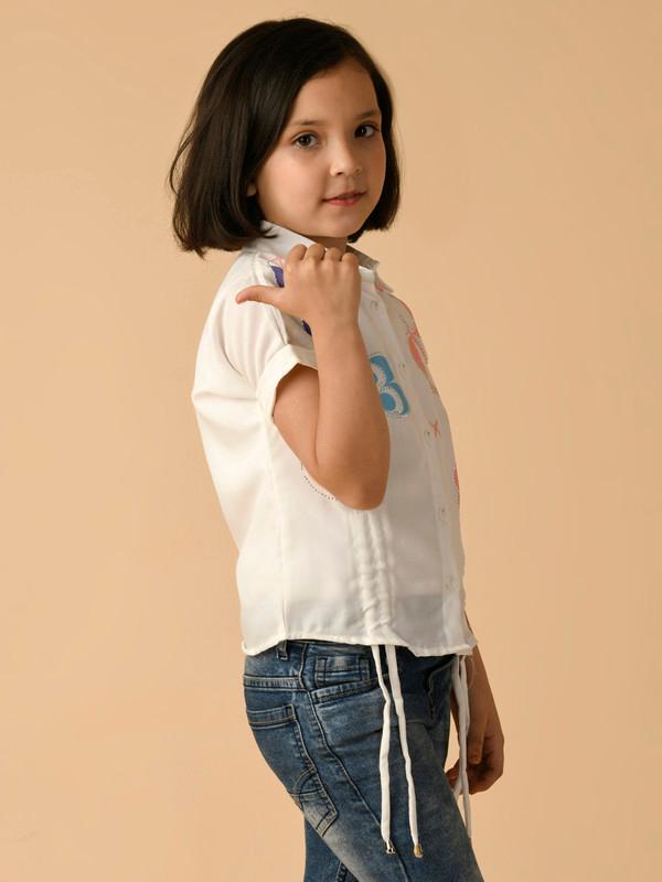 ALBION PREMIUM GIRLS WHITE TOP