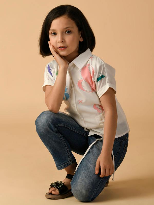 ALBION PREMIUM GIRLS WHITE TOP