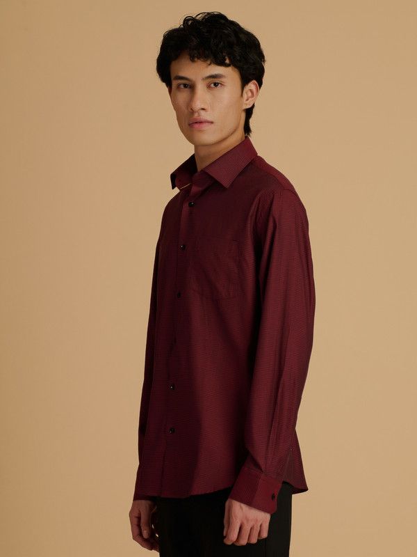 Albion Premium Mens Mehroon Shirt Fs