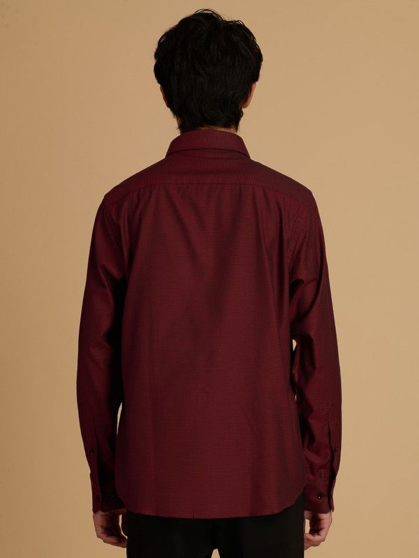 Albion Premium Mens Mehroon Shirt Fs