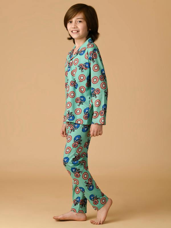 ALBION PREMIUM BOYS GREEN NIGHT SUIT
